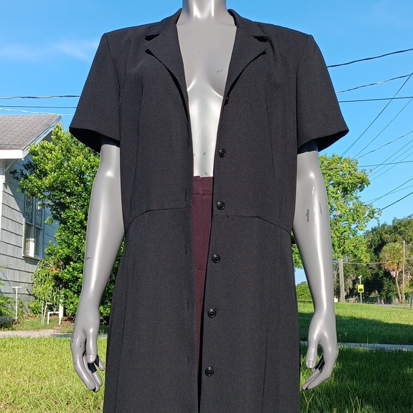 LIZ CLAIBORNE DRESSES LADIES VINTAGE (8) BUTTON CLOSURE LUXURY MAXI DRESS - Picture 2 of 16